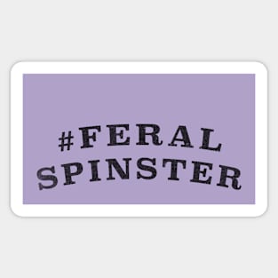 Feral Spinster - black accessories Sticker